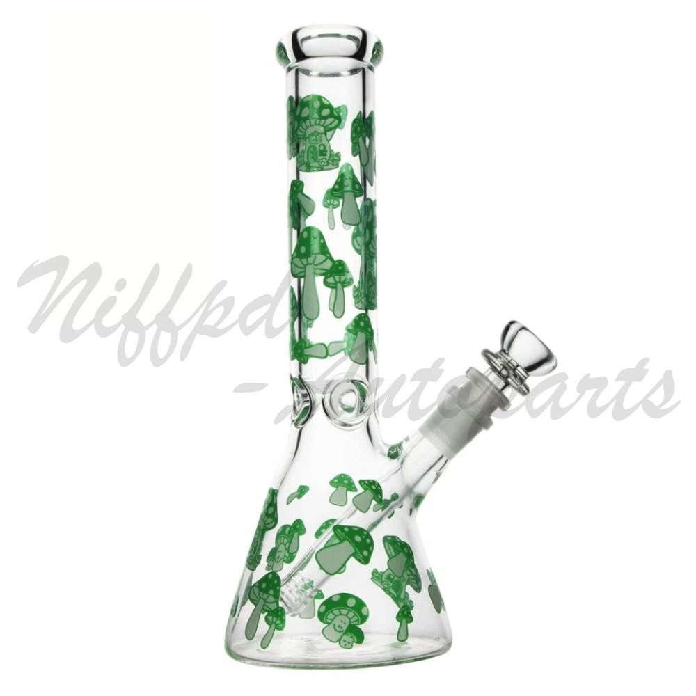 10″ Glass Bong Smoking Hookah Water Pipe Heavy Tobacco Beaker With 14mm Bowl US