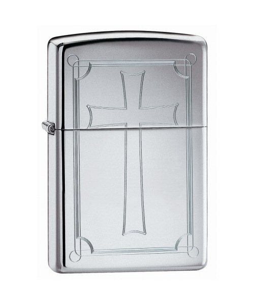 Zippo Windproof Lighter With Engraved Cross, 51151, New In Box
