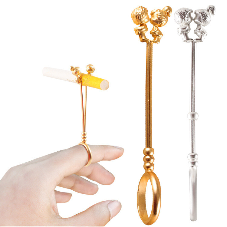 2PCS 17MM Angel Cigarette Stand Ring Smoking Ring Cigarette Holder Clip Gaming