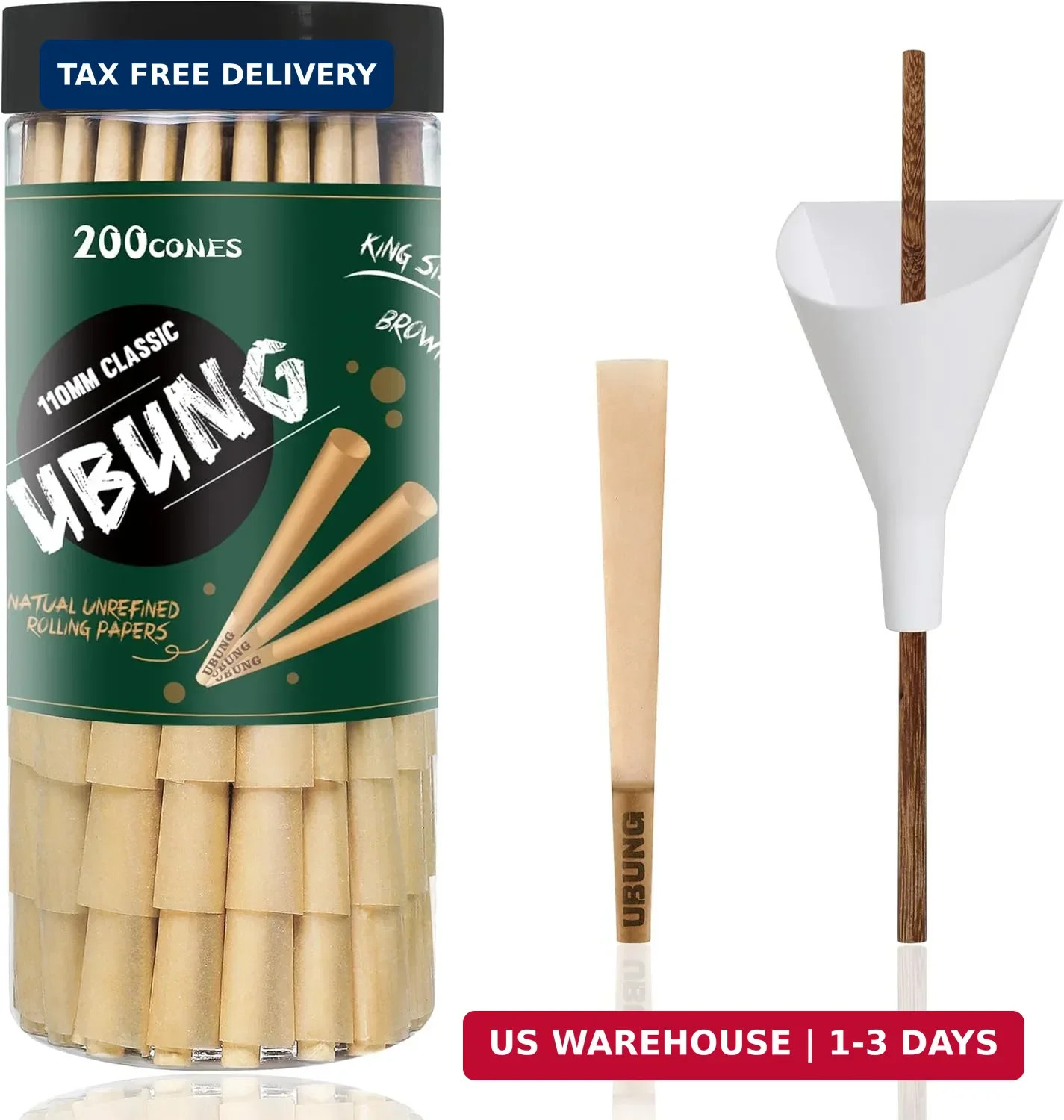 UBUNG 200 Pcs Brown 200 Cones and Loader, 200 Loader