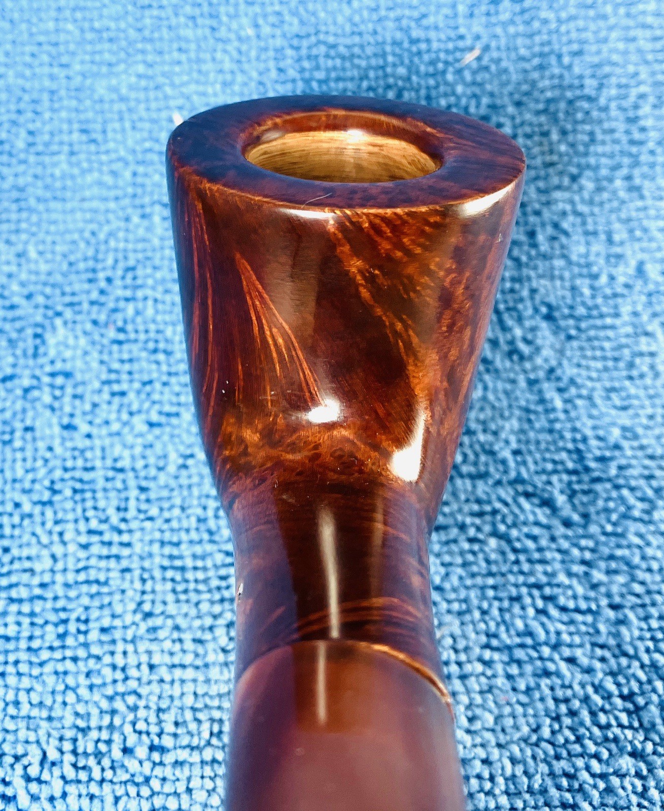 Carl Harris Silver Grade Dark Brown 1/4 Bent Dublin BrownSwirl Acrylic Stem