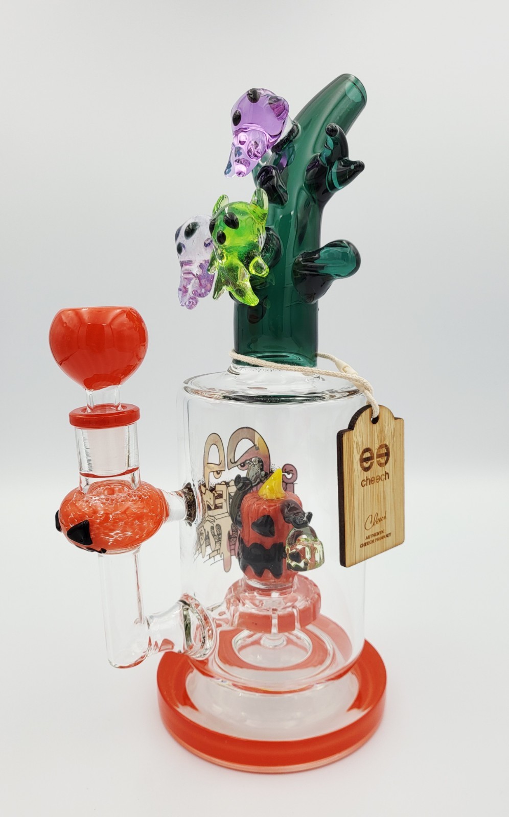 Cheech Glass 12″ Halloween Pumpkin Glass Water Pipe Hookah Bong Heady Rig