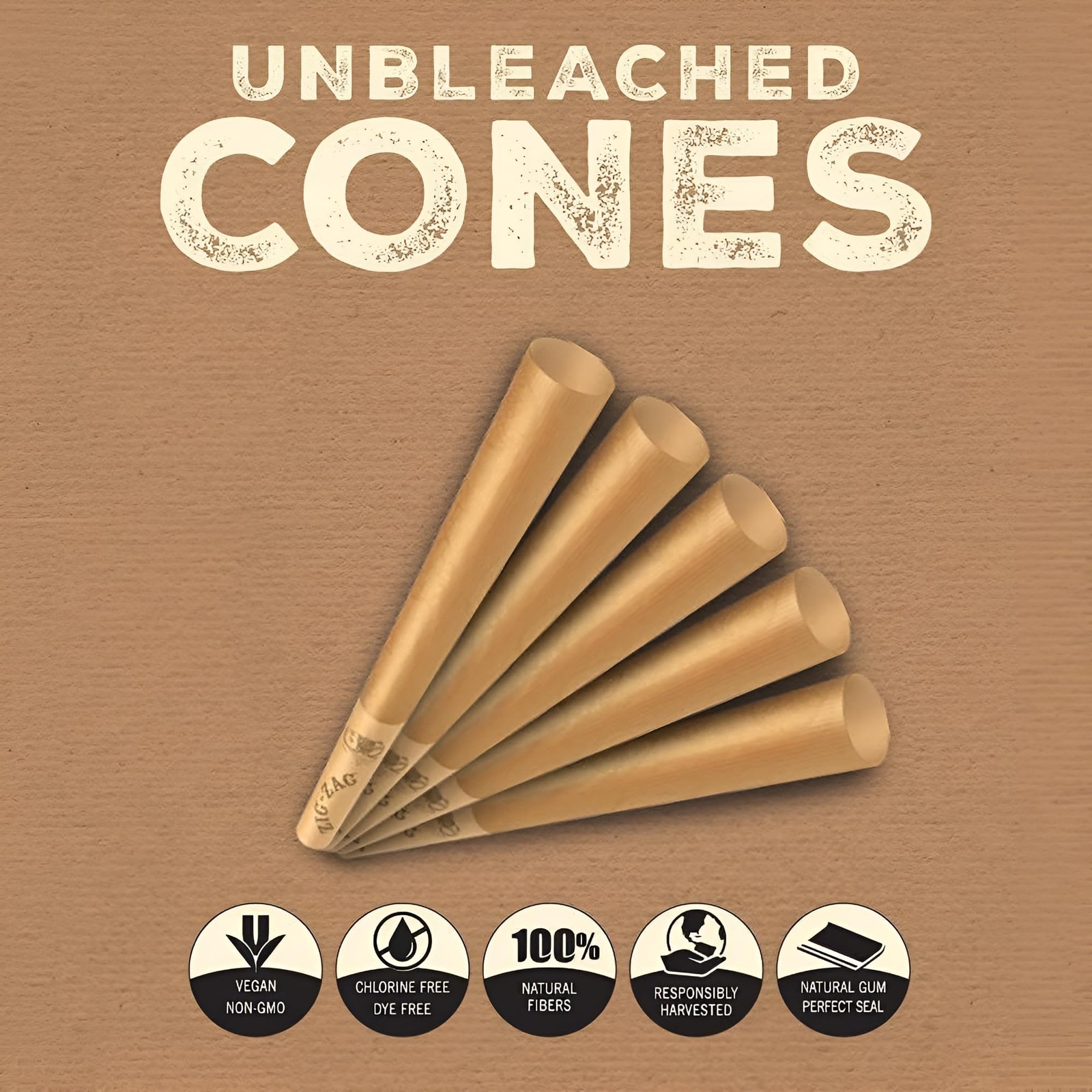 Pre Rolled Cones 1 1/4 Size (100 Pack) Unbleached – Slow Burning Pre Rolled C…