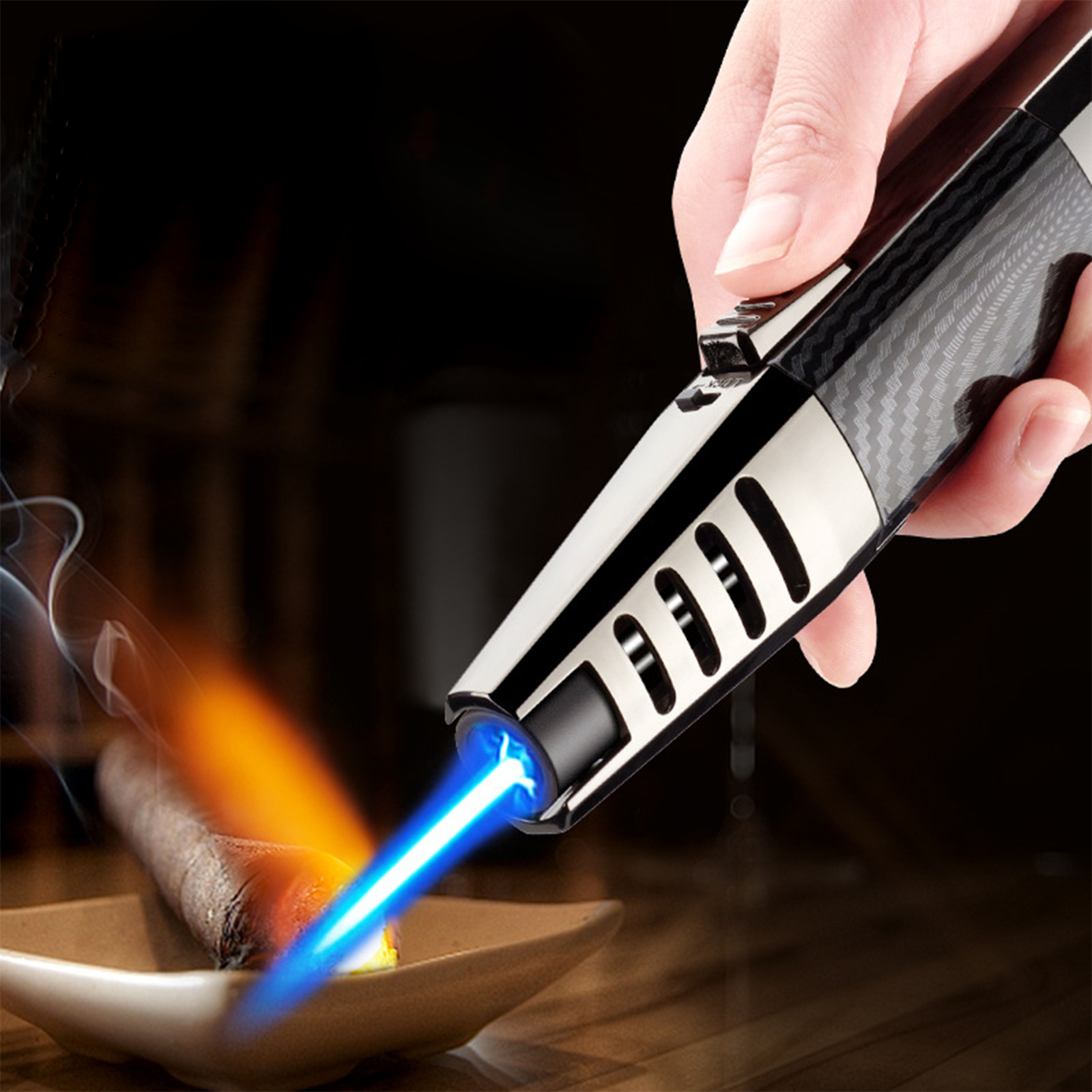 1-4 Pack Butane Torch Lighter Brightfire Lighter Windproof Adjustable Jet Flame