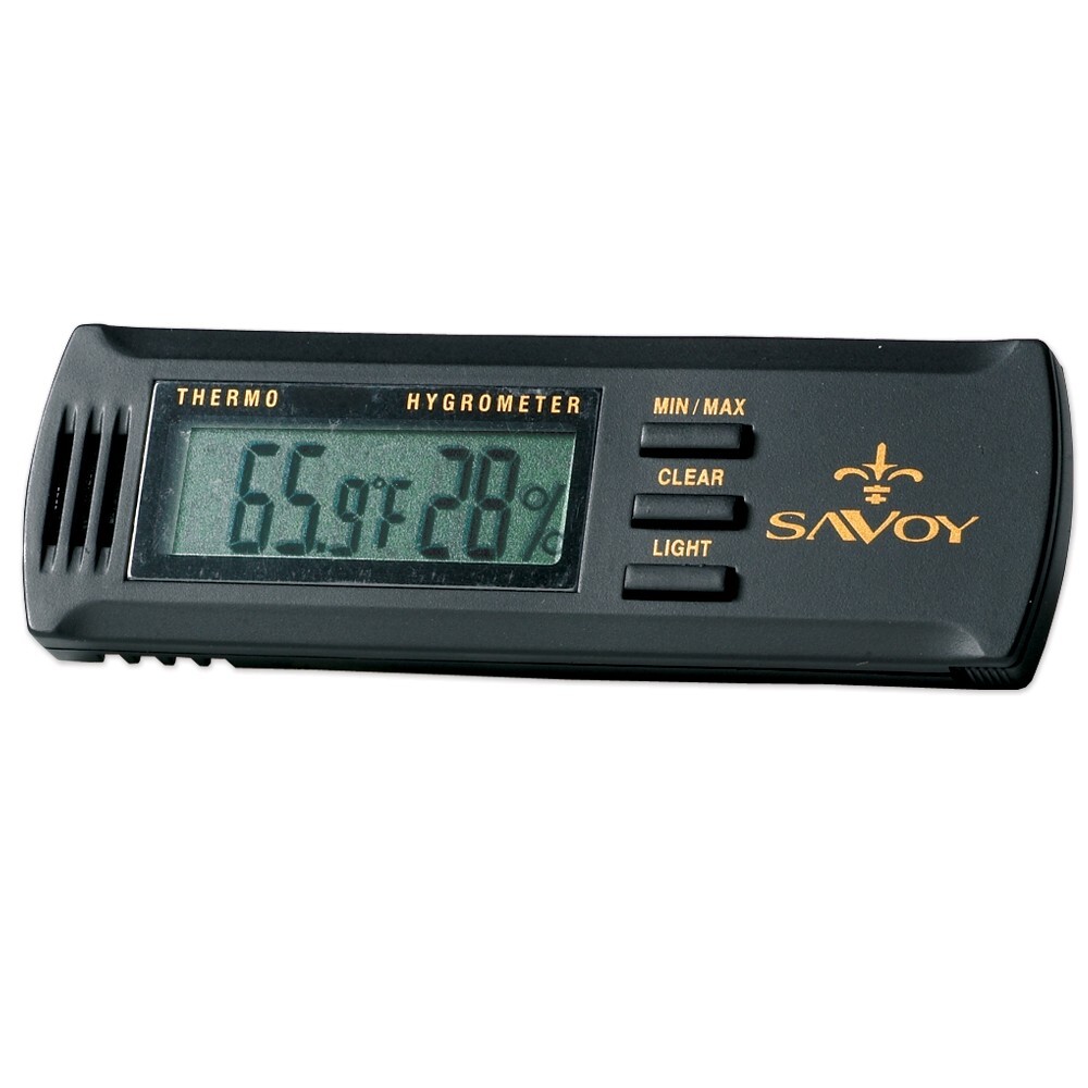 Savoy Cigar Humidor Hygrometer – Black