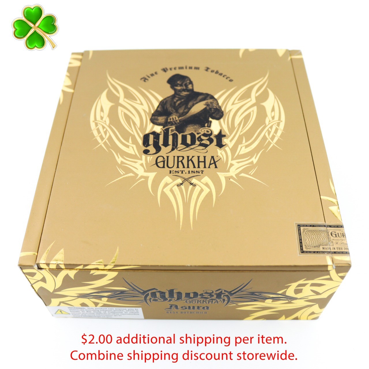 Gurkha Royal Ghost Asura Rothchild Empty Cigar Box 6.75″ x 6.75″ x 3″