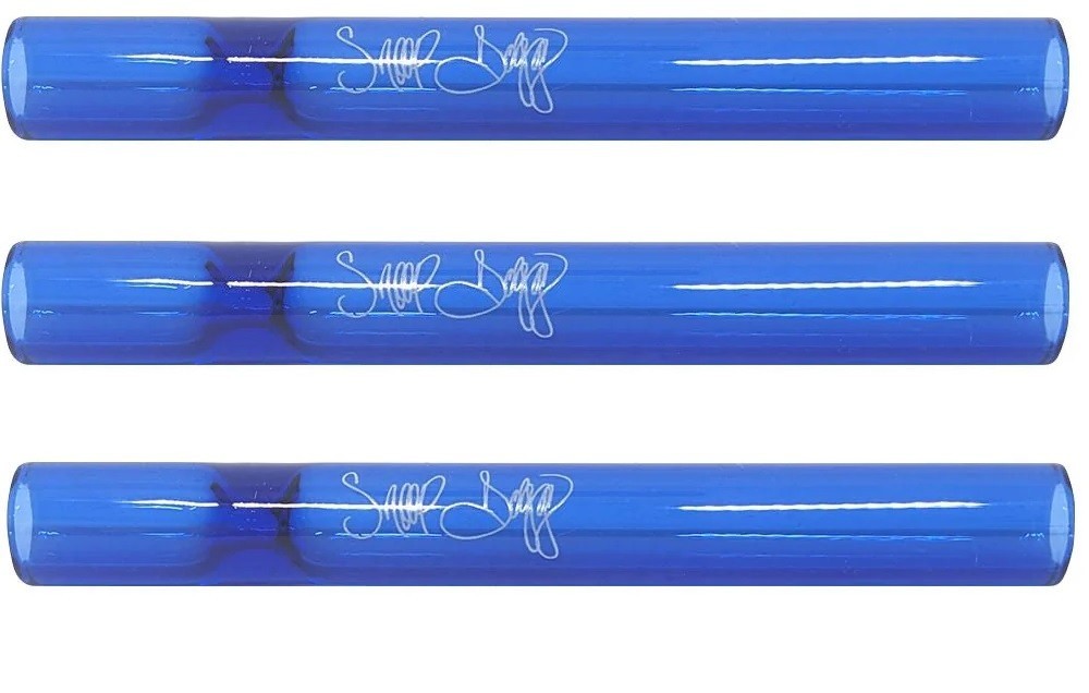 BUY THREE “DOGG LBS EVERYDAY CHILLUM” PIPES – BLUE BOROSILICATE GLASS 4″ LENGTH