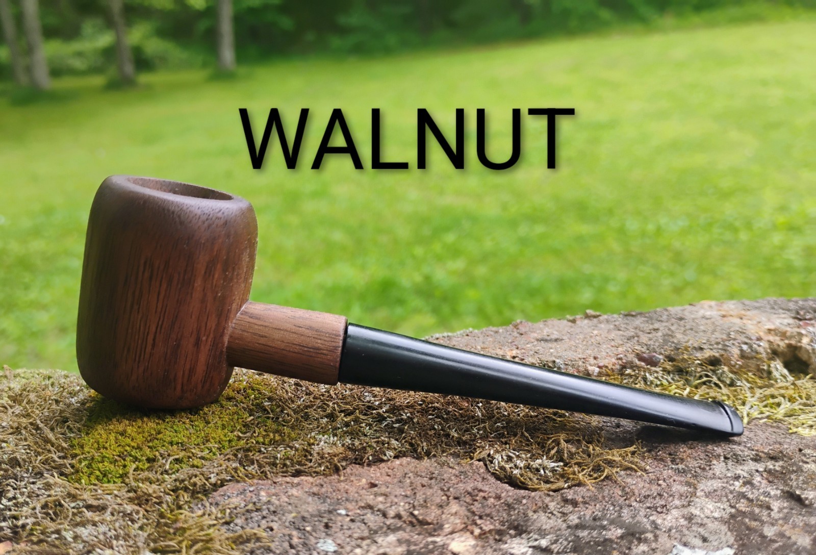 Made in USA Walnut Pipe Straight Stem Tobacco Smoking Pipe Corncob Style Pipe
