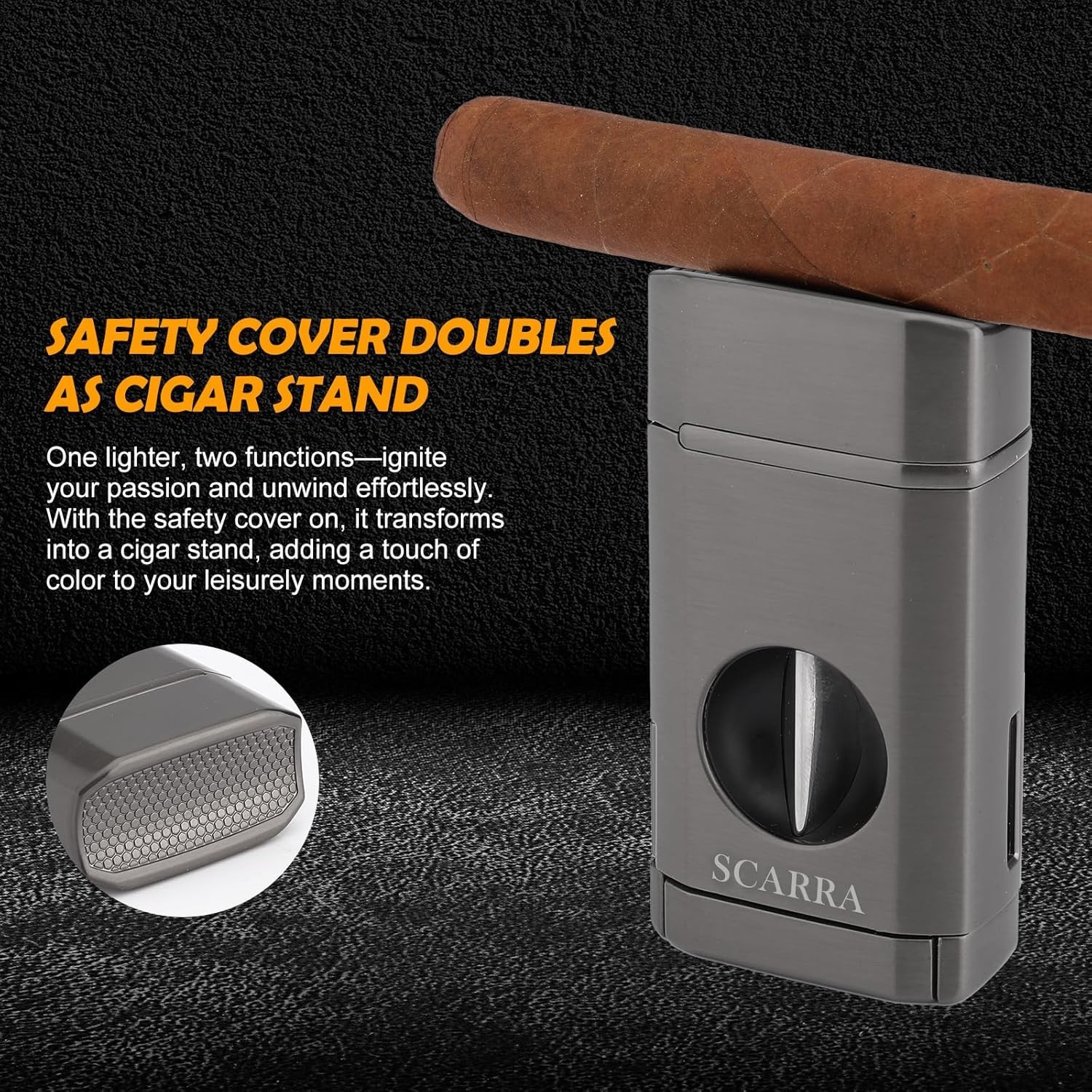 Cigar Torch Lighter, Multi-Function 3-in-1 Torch Lighter Gift for Men, Butane…