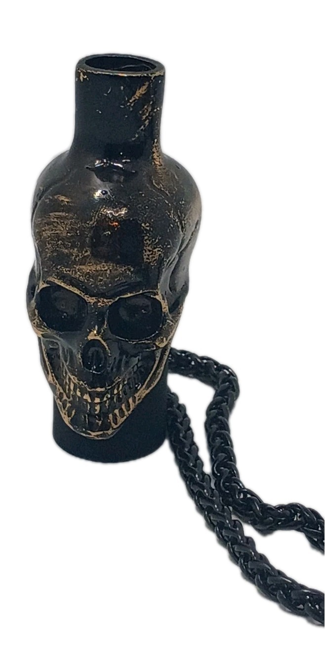JShisha Gold Black Skull Pendant For Hookah