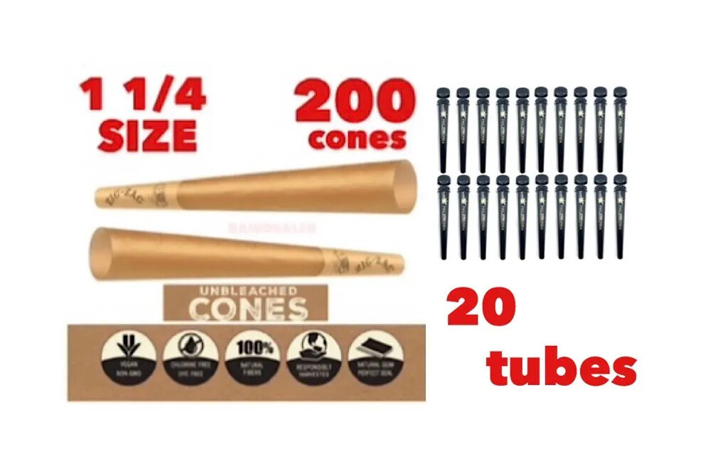 Zig Zag unbleached 1 1/4 size pre rolled cone + philadelphia tube