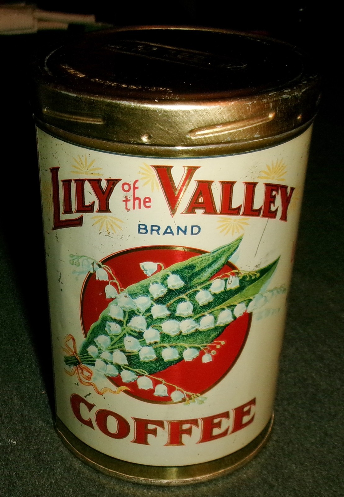 RARE Lily of the Valley Coffee One Pound Tin Can, Dannemiller Co, New York