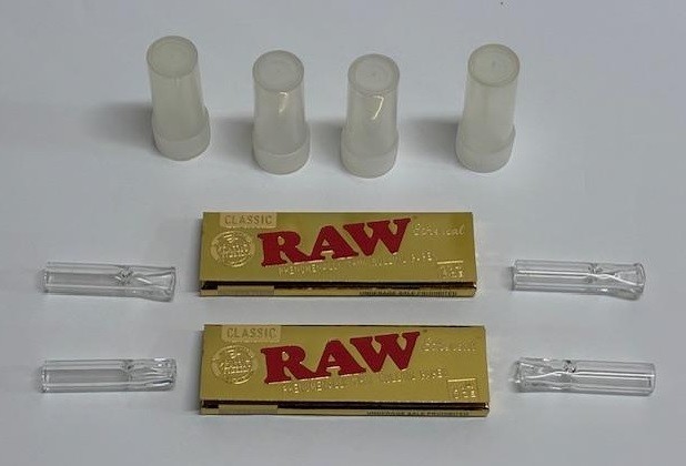 2 Packs 1 1/4 RAW ETHEREAL +4 Flat Tip STYLE GLASS TIPS | Smooth Draw | Reusable
