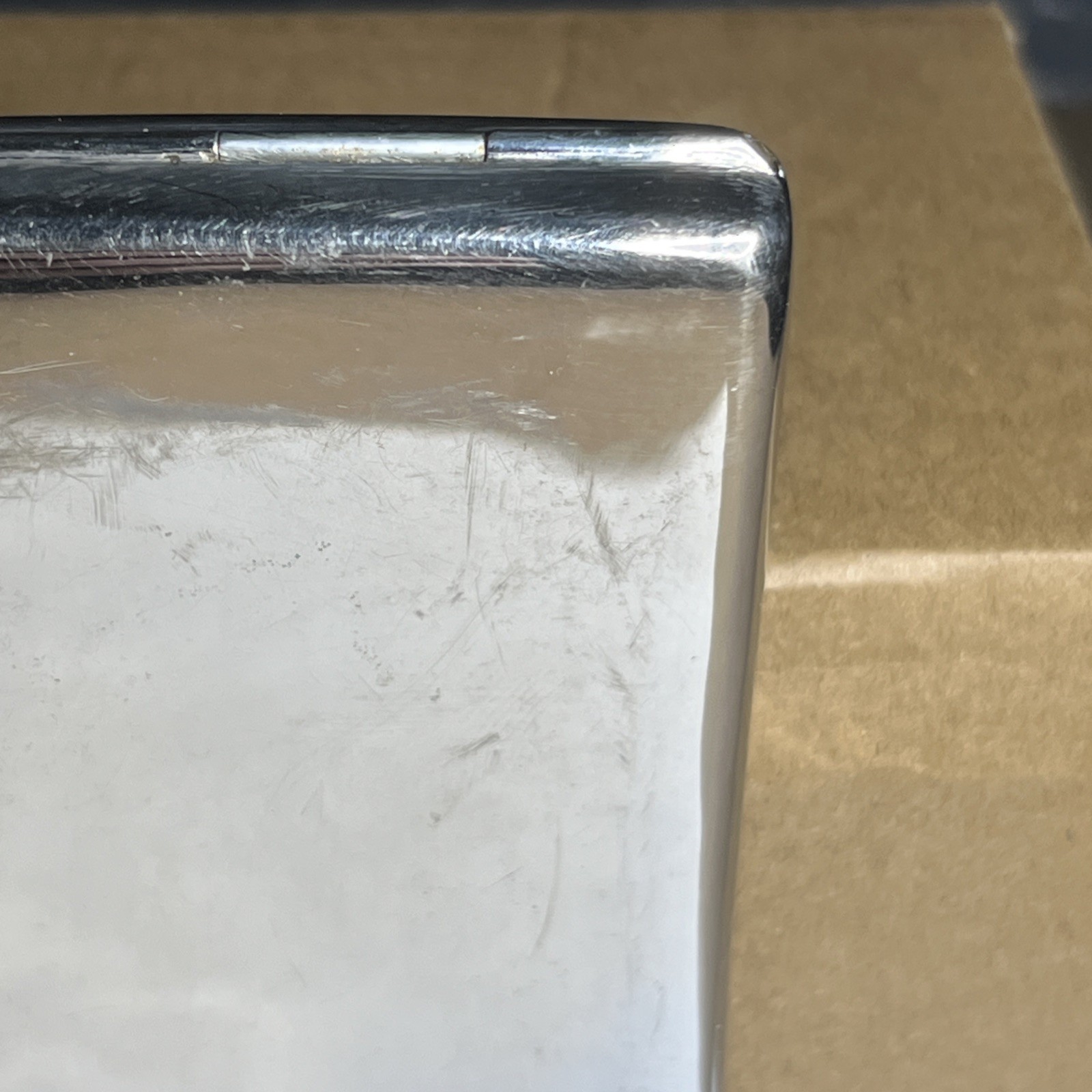 Vintage India R.R.C Map Metal Cigarette Case Holder Curved Engraved