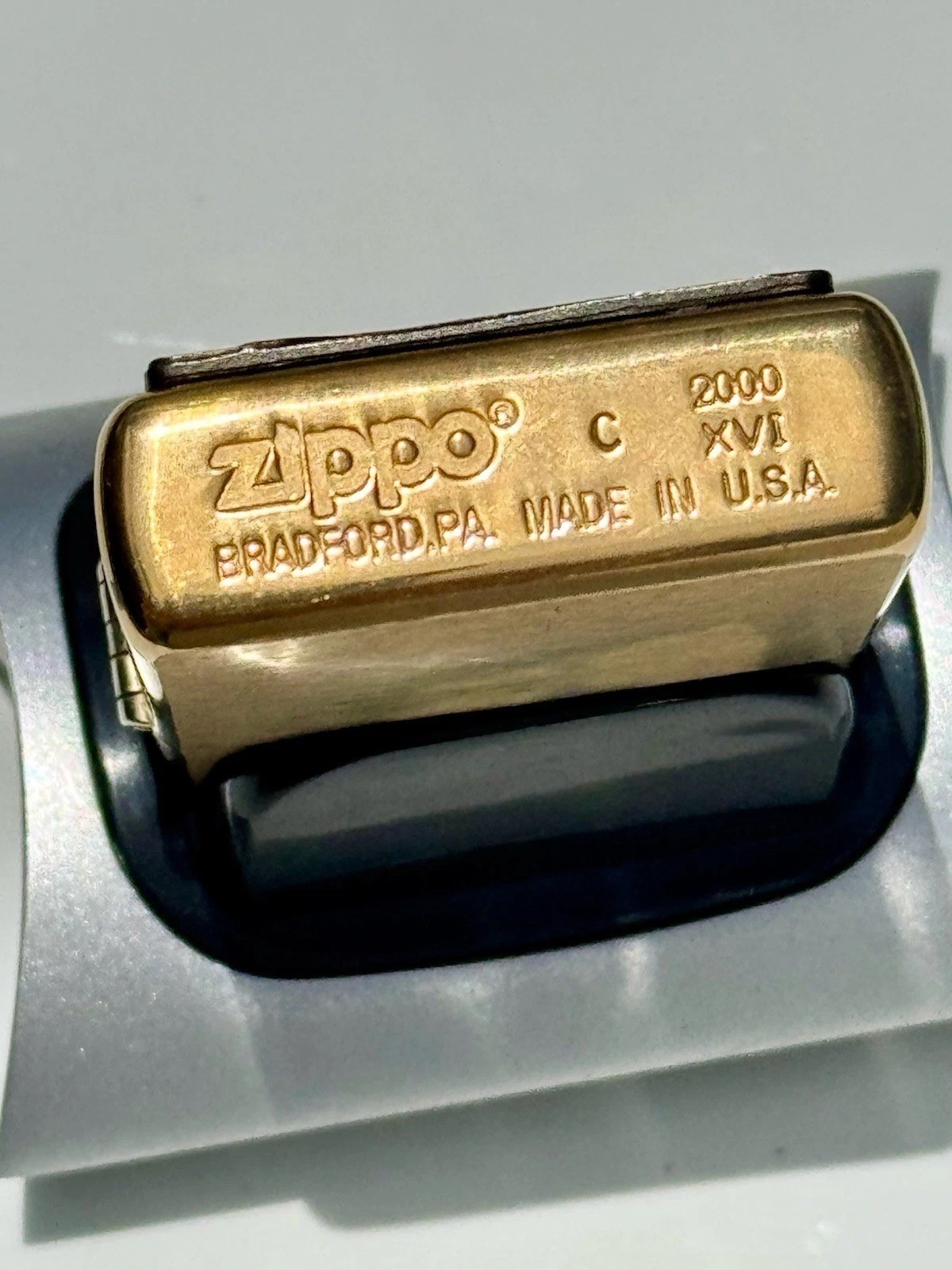 VTG 2000 Zippo Barrett Smythe Space Shuttle Surprise Trick Lighter Brass Unfired