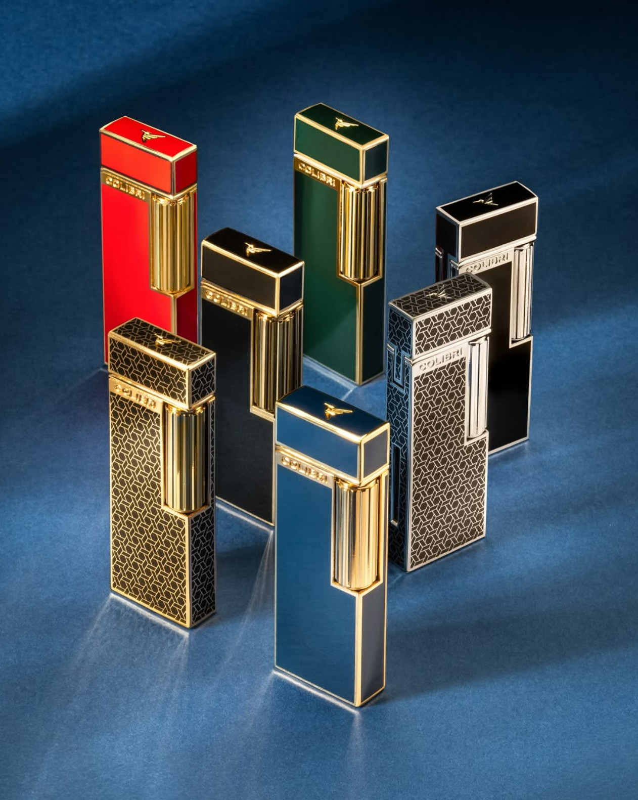 Colibri Cigar Lighter Continental Green Gold