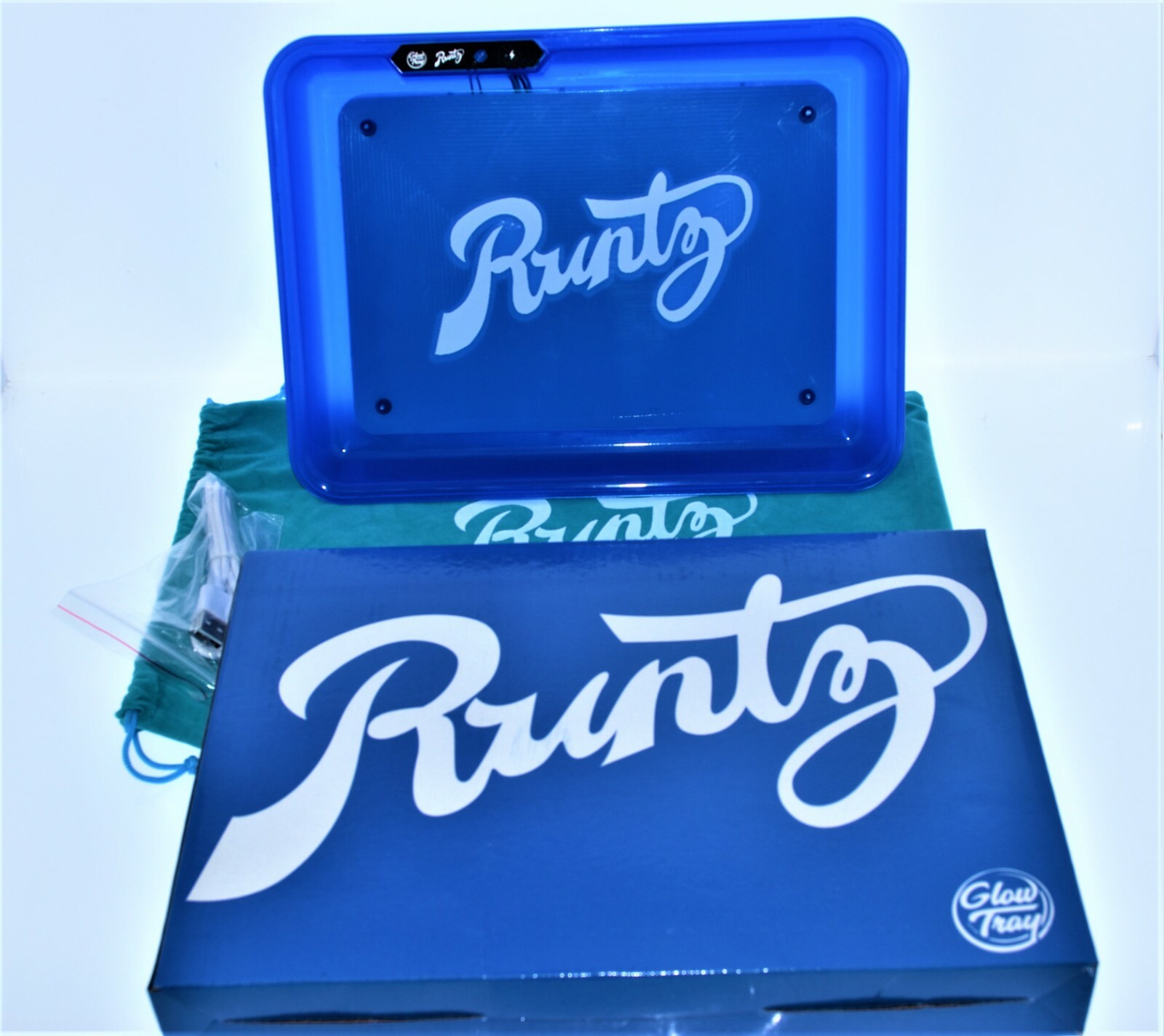 LED 6 COLORS ROLLING GLOW TRAY -11X 8 INCH- GIFT BOX INCLUDED
