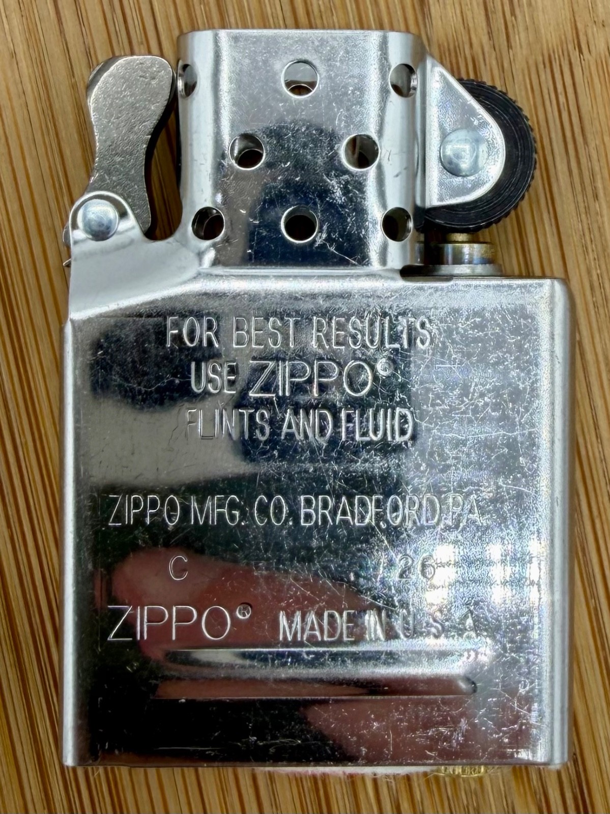 Zippo Lighter Insert Only Never Fired