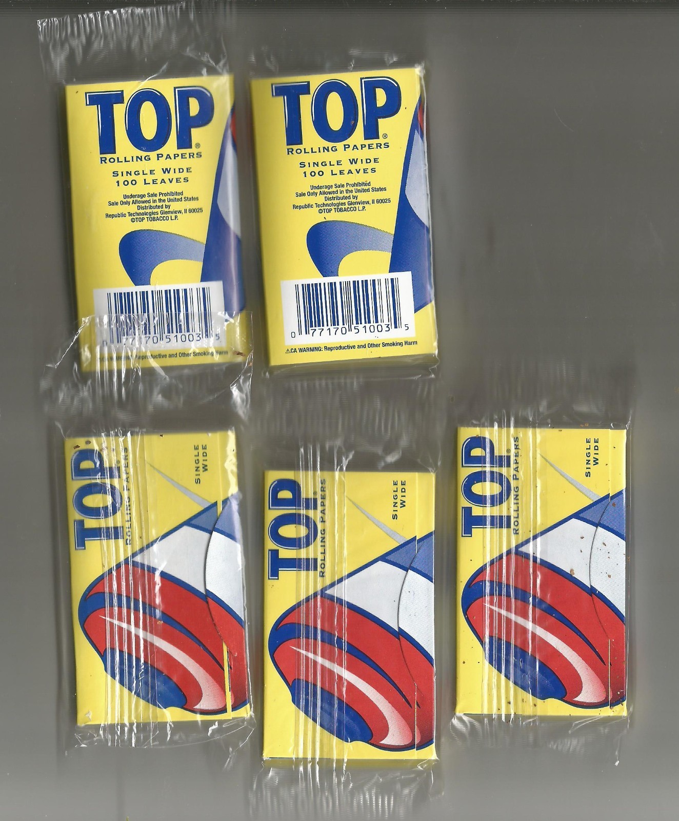 10 x TOP Cigarette Rolling Paper 100 Papers per Booklet NEW!! 1000 PAPERS
