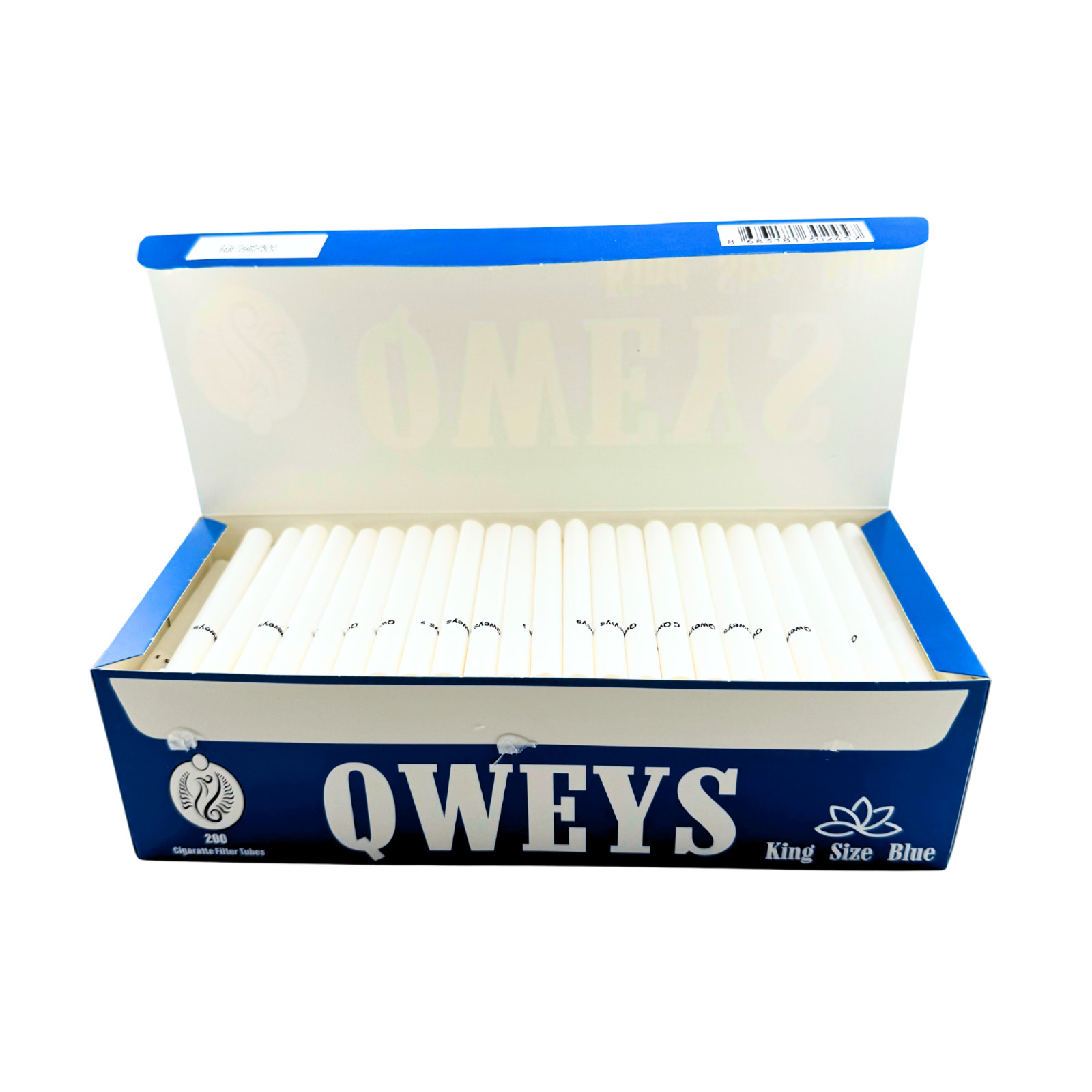 Cigarette Tubes King Size 5 Box of 200 Ct QWEYS BLUE