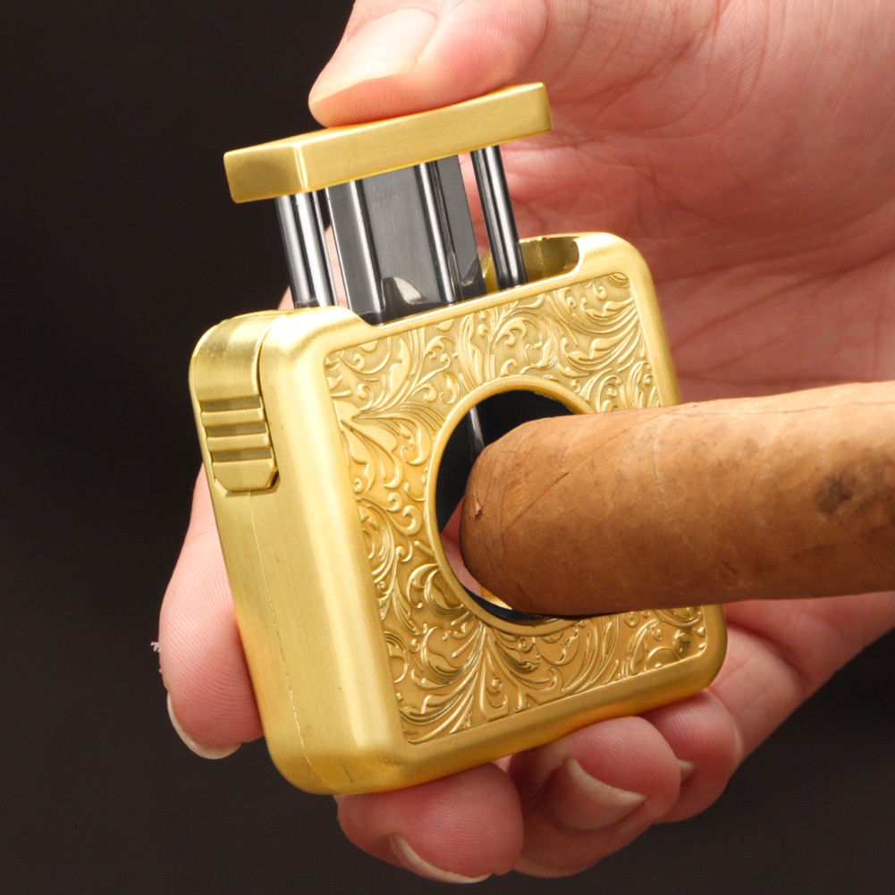 Galiner Cigar V-Cutter Scissors Metal Cigar Punch Holder Needle Stainless Travel