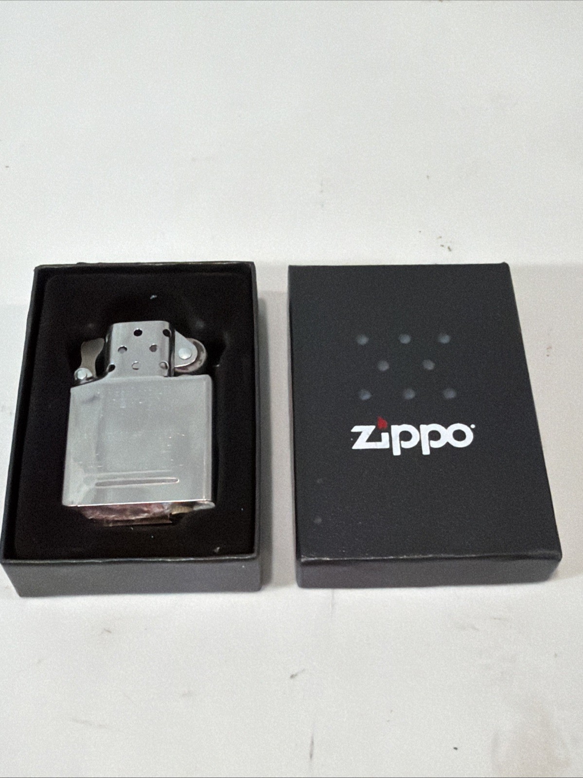 UNFIRED Zippo Lighter Insert Only – Chrome Replacement -Full Size – W/Flint