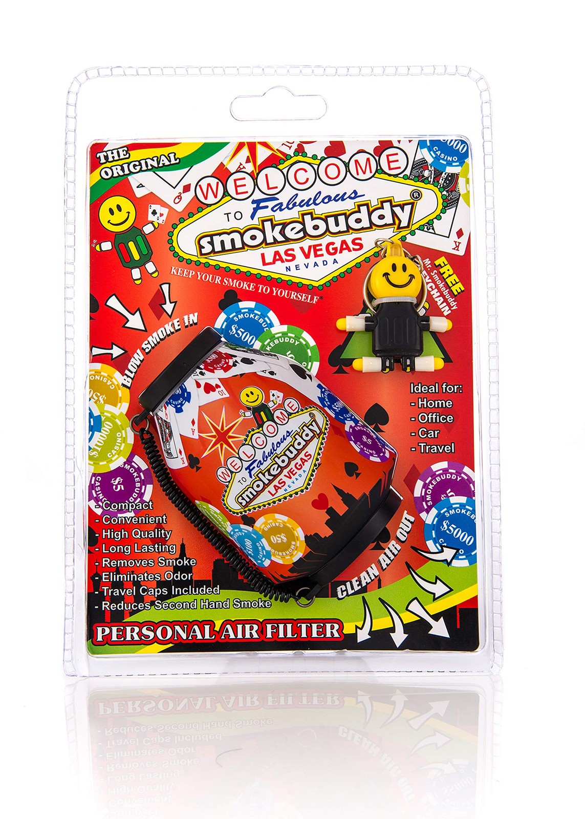 Smokebuddy Original Vegas Black/Red Assorted Personal Air Filter