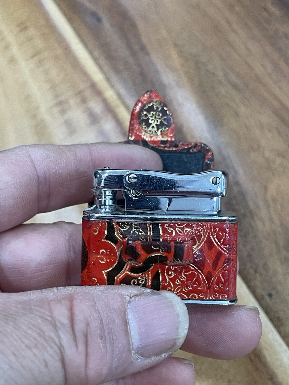 Vintage Beautiful 1950s Ibelo Monopol Pocket Lighter (Germany) Working