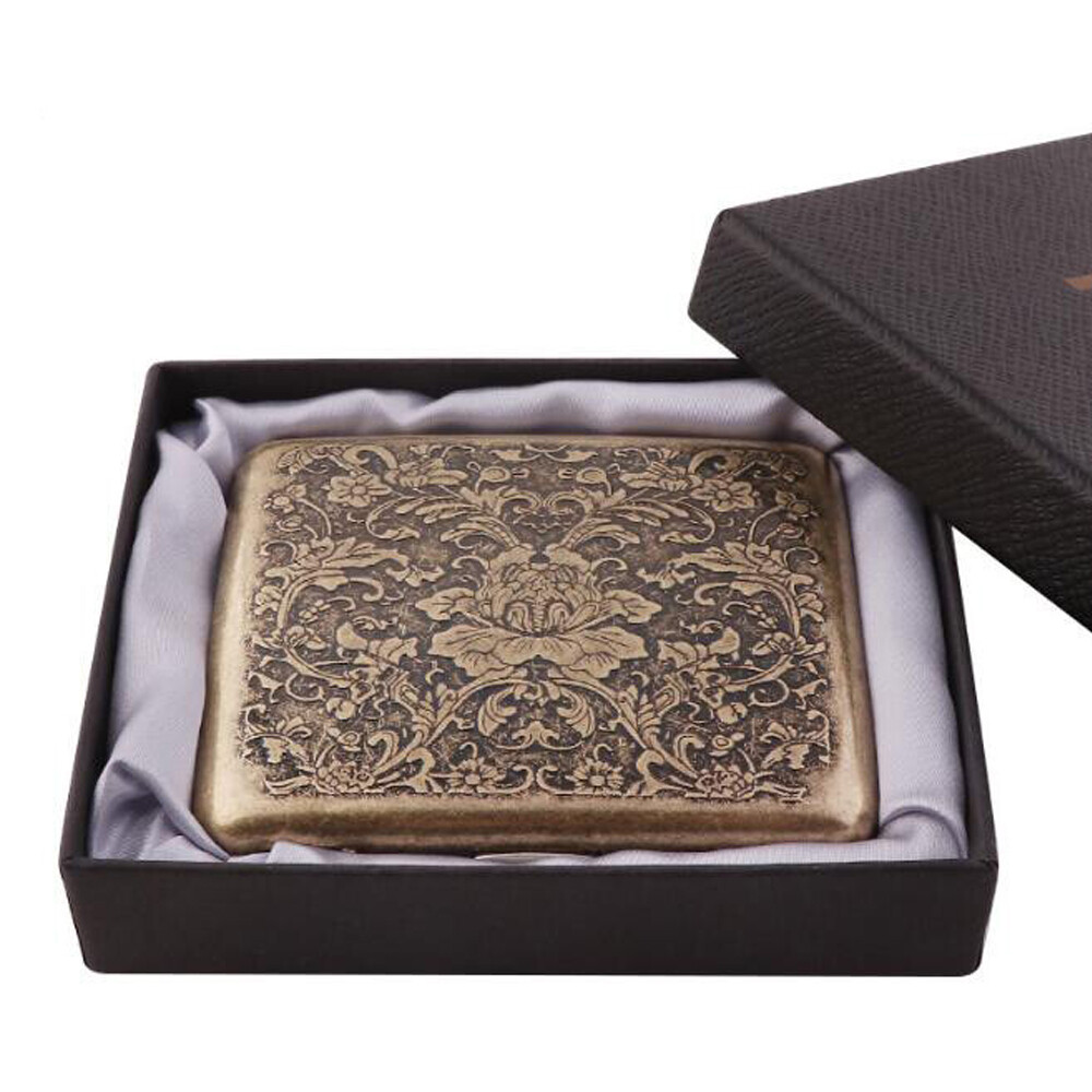 Cigarette Case Solid Metal Cigarette Case Vintage 20 Cigarettes Holder