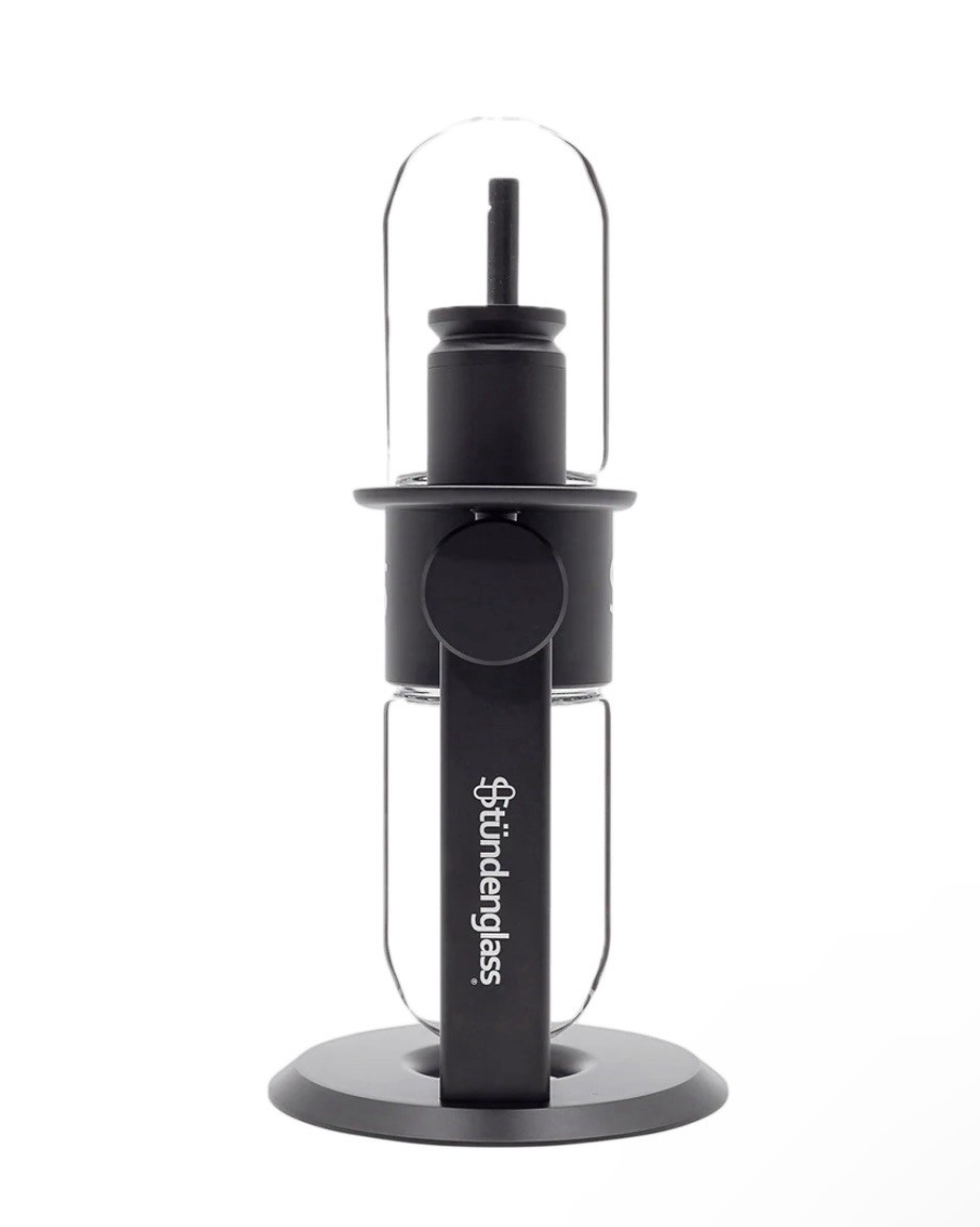Stündenglass Gravity Infuser Hookah Set Black w/ Hose, Brushes, Globes, Stand