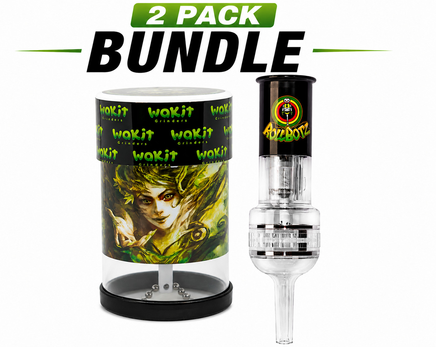 Wakit Tree Goddess Electric Grinder + Rollbotz ROBOKONE Auto Filler 2 Pack