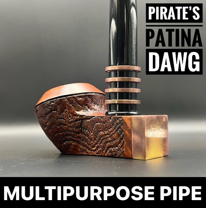 Dagner Pipes PIRATE’S PATINA DAWG Multipurpose Herbal/Tobacco Pipe Unsmoked