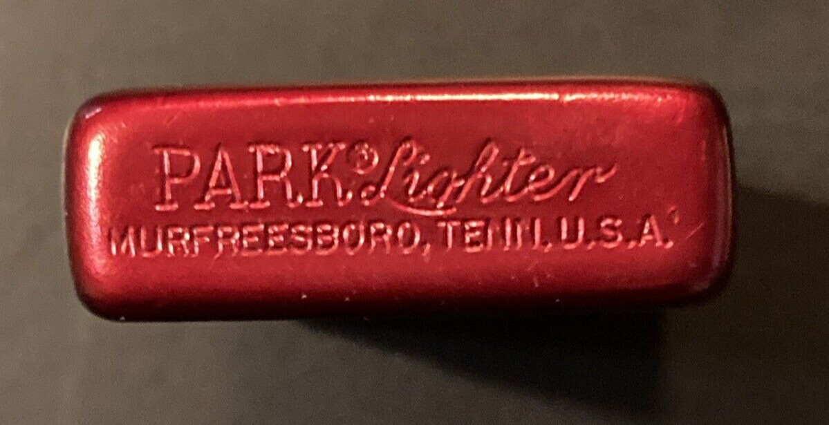 Park Avenue Lighter Red and Silver Mid West Advertising Tulsa Unfired With Box