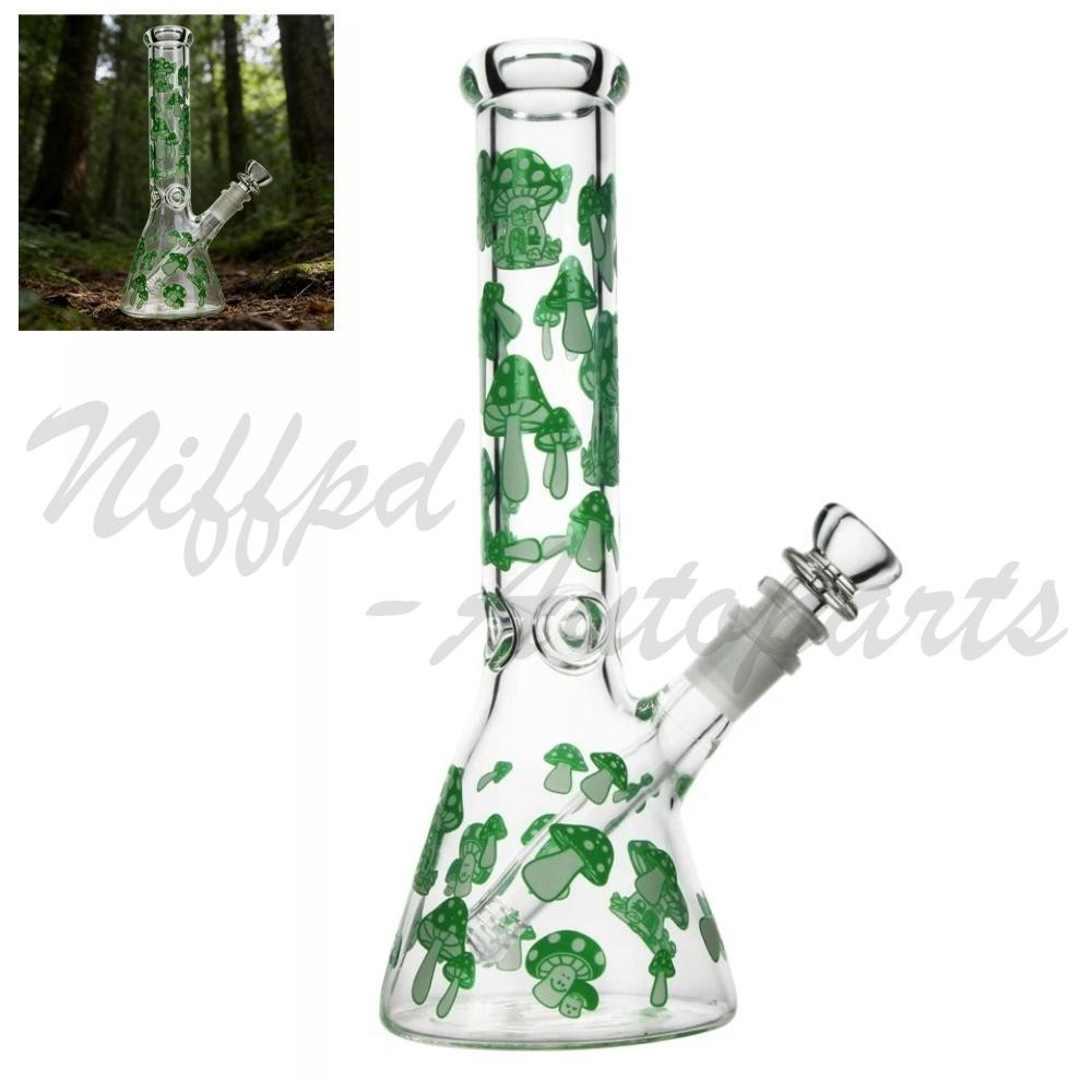 10″ Glass Bong Smoking Hookah Water Pipe Heavy Tobacco Beaker With 14mm Bowl US