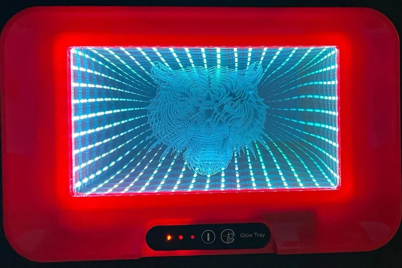 💚3D RGB LED LIGHT UP GLOW ROLLING TRAY💛😎RANDOM COLORS & DESIGNS