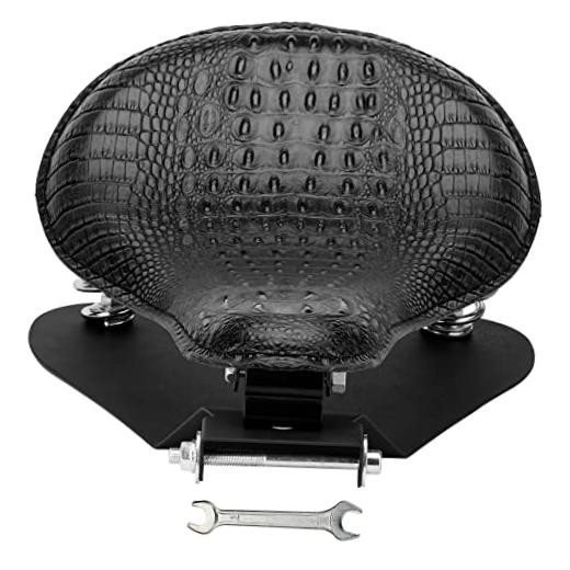 Motorcycle Drive Seat Bobber Solo Seat with Alloy Steel Black-Gourd Crocodile