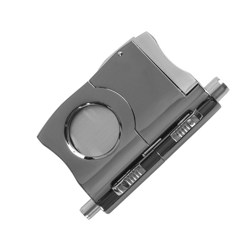 2 in 1Portable Stainless Steel Cigar Cutter Sharp Blade Pockets Cigar Drill Tool