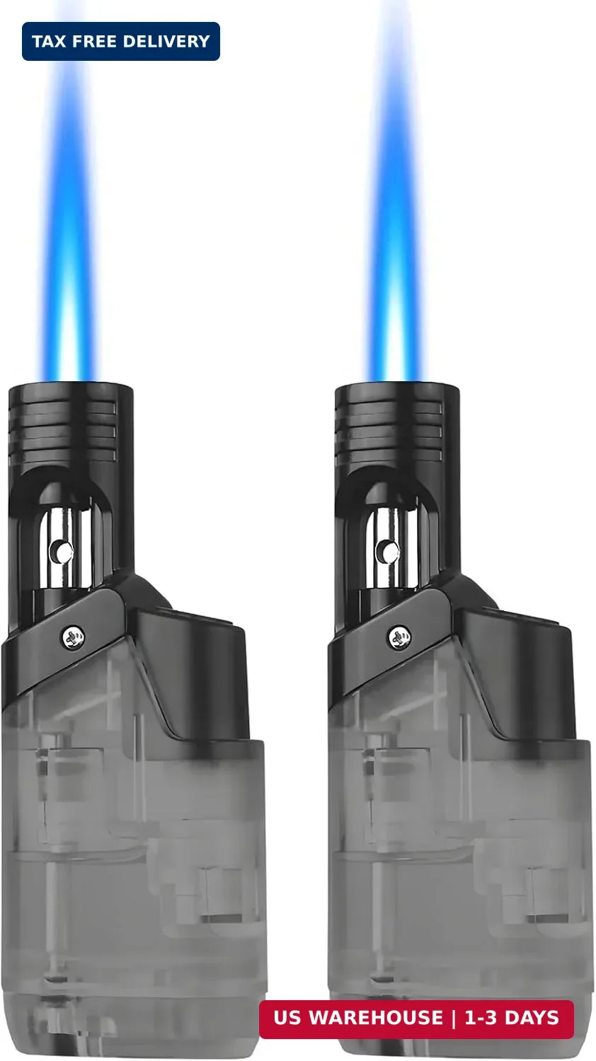 Torch Lighter, 2 Pack Mini Butane Refillable Jet Flame Torch Lighters, Windproof