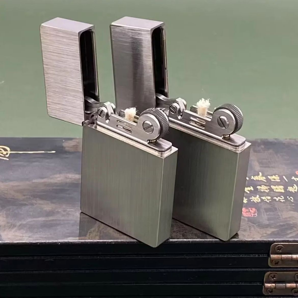 TC4 Titanium Ultra Thin Lighter CNC Armor Windproof Luxury Refillable EDC..