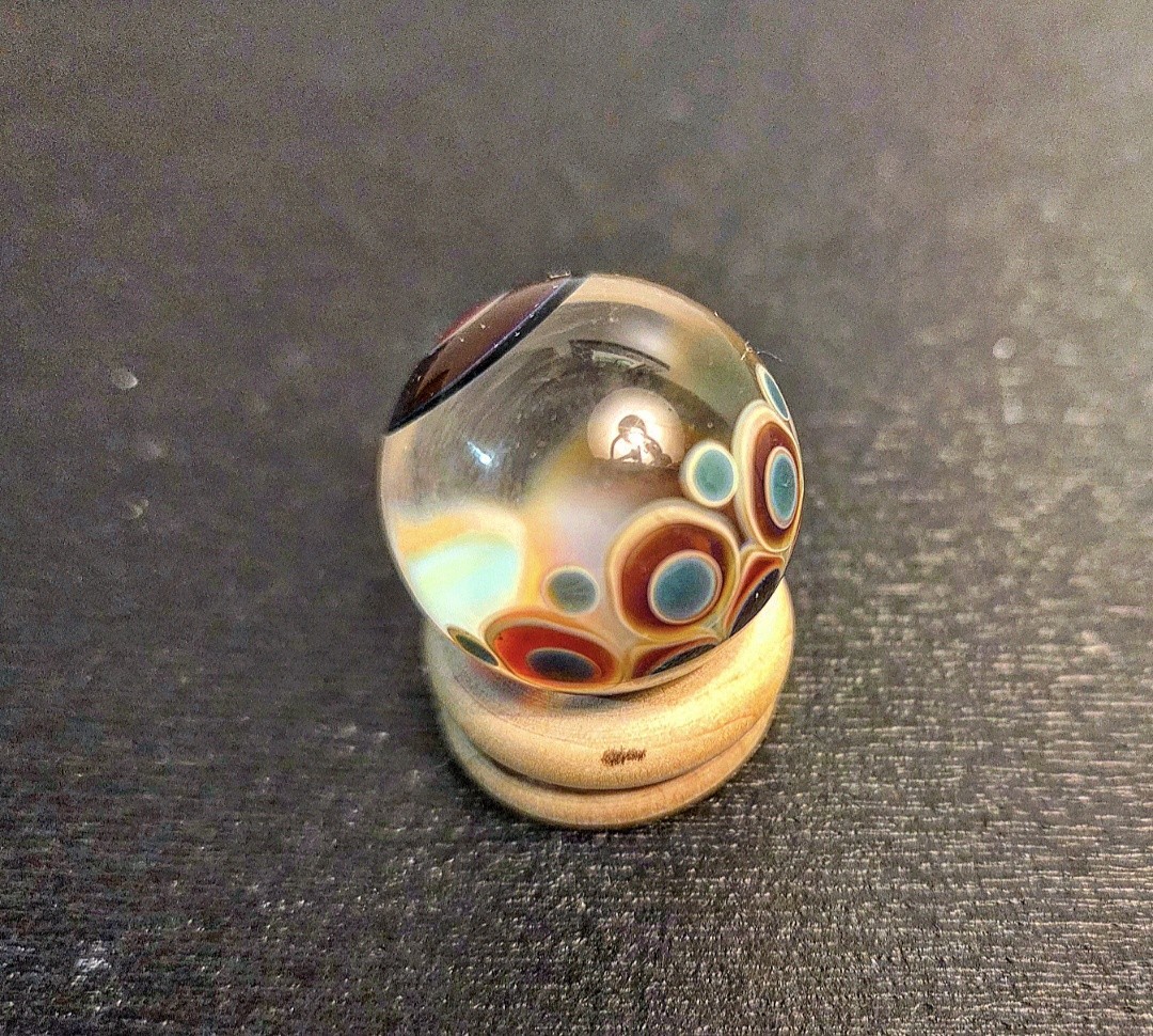 Heady Glass 25mm Marble Dotstack crushed opal by ATISCHLER