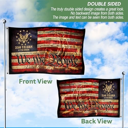 250 Anniversary Usa Flag, Commemorative House Flags, Two-sided Design 3×5 DS5