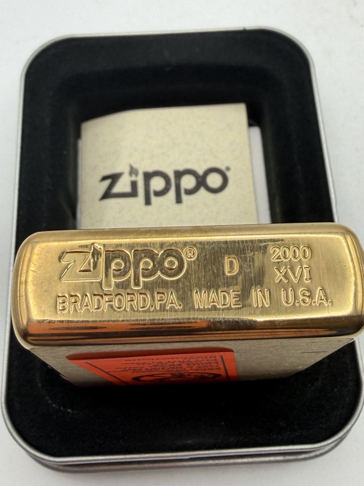 Vintage 2000 Camel Pleasure To Burn Fishnet Pinup Brass Zippo Lighter New B27