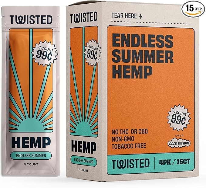 😎TWISTED WRAPS 4 LEAF PACK🔥15 COUNT BOX💚60 ROLLING PAPERS💛MANGO/PINEAPPLE