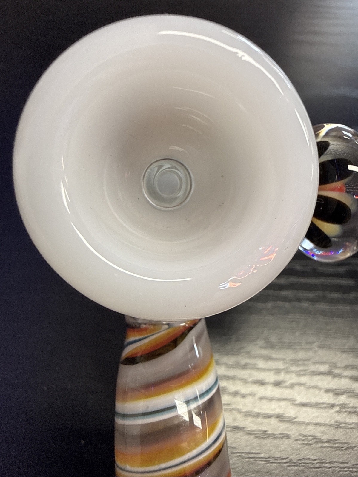 Hammer Bubbler Wig Wag 5″ Glass Pipe Marble Flower