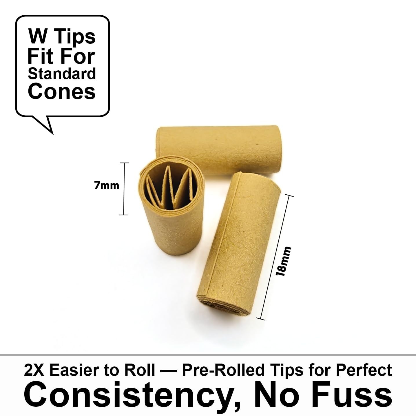 500PCS Unbleached Rolling Paper Filter Tips Ø7mm – Pre-Rolled Joint Tips for Cig