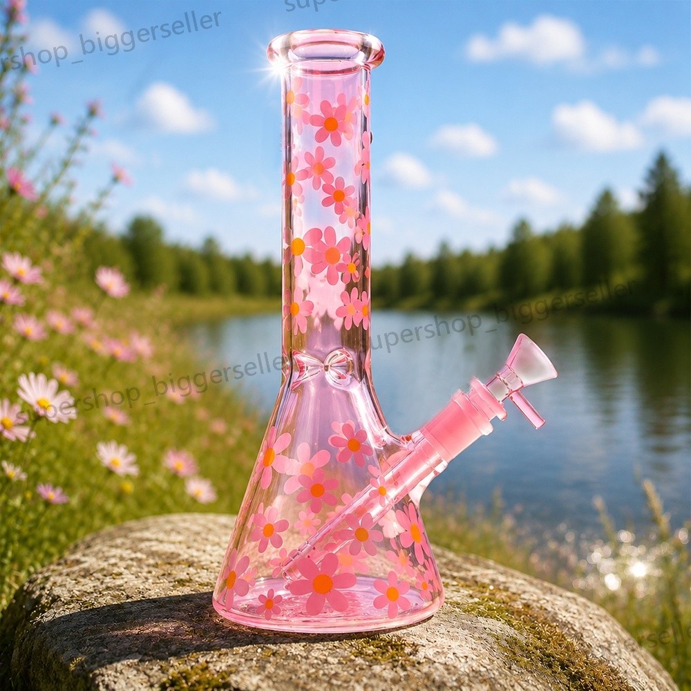 10″ Heavy Duty Glass Beaker Bong Water Smoking Tobacco Pipe 14MM Bowl US