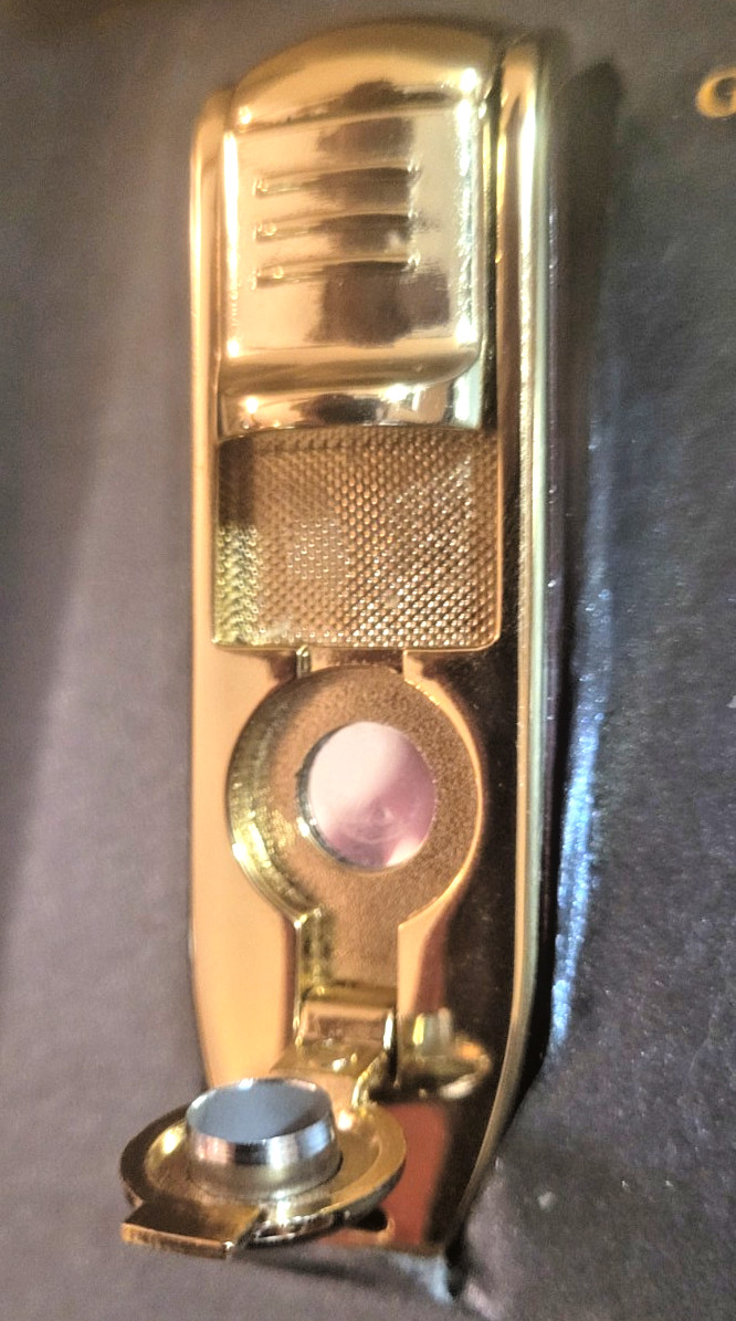 Galiner Metal Butane Cigar Lighter/Punch Cutter Combo and Stainless Steel Cutter