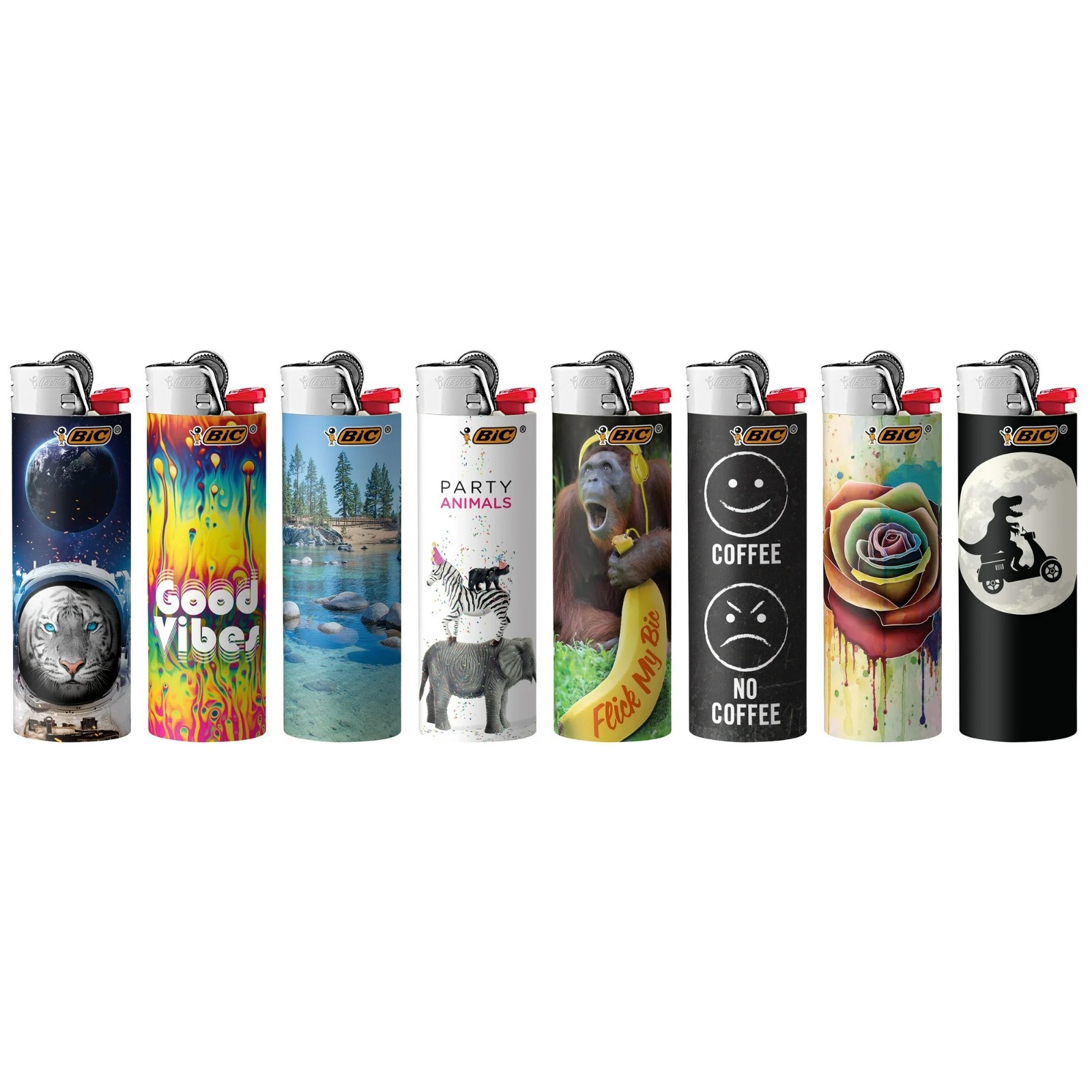 BIC Maxi Special Edition Favorites Pocket Lighters, Pack of 5, Designs May Vary