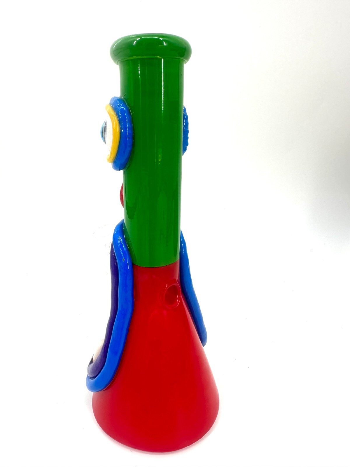 18in Heavy Thick Glass Bong Water Pipe Hookah Bongs with Skull catcher Yellow