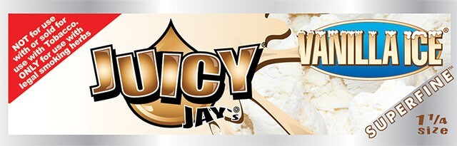JUICY JAY’S 1 1/4 Rolling Papers Vanilla Ice Superfine USA SHIPPED